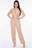 2-Piece Low V-Neck Jumper with Bikini Top, Zipper Back, and Elastic Cuffs