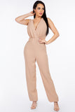 2-Piece Low V-Neck Jumper with Bikini Top, Zipper Back, and Elastic Cuffs
