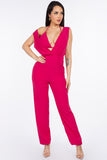 2-Piece Low V-Neck Jumper with Bikini Top, Zipper Back, and Elastic Cuffs