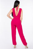 2-Piece Low V-Neck Jumper with Bikini Top, Zipper Back, and Elastic Cuffs