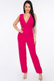 2-Piece Low V-Neck Jumper with Bikini Top, Zipper Back, and Elastic Cuffs