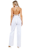 Halter Top and Straight-Leg Cargo Pants Set