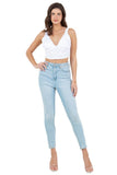 Chic Pleated Bustier Crop Top with Zipper Back
