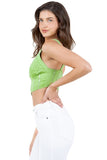 Chic Pleated Bustier Crop Top with Zipper Back