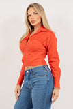Vibrant Zip-Front Cropped Jacket in Bold Colors
