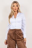 Vibrant Zip-Front Cropped Jacket in Bold Colors