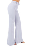 Women's High-Waisted Flared Pants with Belt