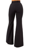 Women's High-Waisted Flared Pants with Belt