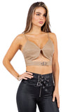 Women's Faux Leather Bralette